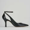 Décolleté e slingback tacco 7cm pelle nero