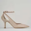Décolleté e slingback tacco 7cm pelle beige