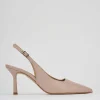Décolleté e slingback tacco 7cm pelle rosa