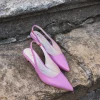 Décolleté e slingback tacco 3cm pelle rosa