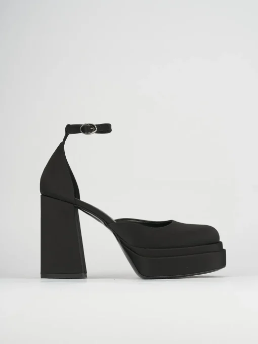 Décolleté e slingback tacco 11cm raso nero