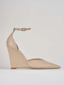 Décolleté e slingback tacco 11cm pelle rosa