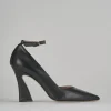 Décolleté e slingback tacco 9cm pelle nero
