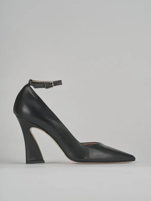 Décolleté e slingback tacco 9cm pelle nero