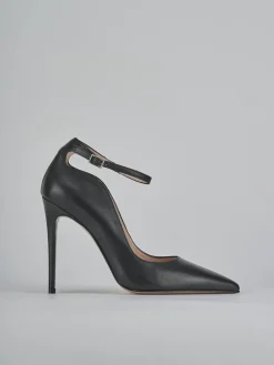 Décolleté e slingback tacco 11cm pelle nero