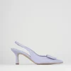 Décolleté e slingback tacco 7cm pelle rosa