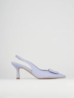 Décolleté e slingback tacco 7cm pelle rosa