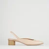 Décolleté e slingback tacco 4cm vernice rosa