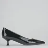 Décolleté e slingback tacco 5cm vernice nero