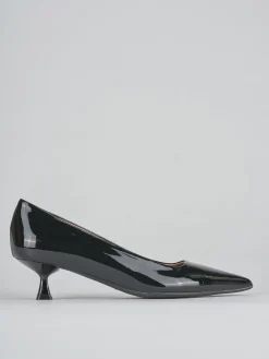 Décolleté e slingback tacco 5cm vernice nero