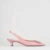 Décolleté e slingback tacco 5cm pelle rosa