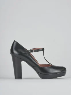 Décolleté e slingback tacco 8cm pelle nero
