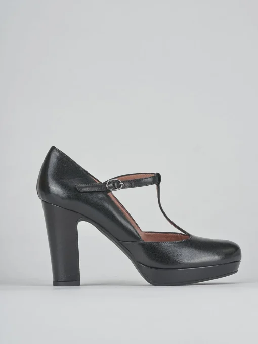 Décolleté e slingback tacco 8cm pelle nero