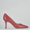 Décolleté e slingback tacco 7cm pelle rosso