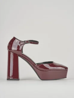 Décolleté e slingback tacco 10cm pelle bordo'