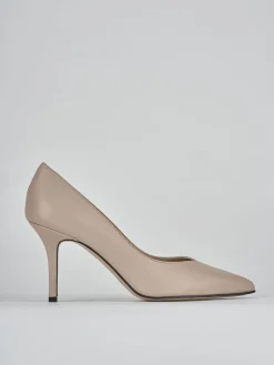 Décolleté e slingback tacco 7cm pelle rosa