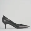 Décolleté e slingback tacco 7cm pelle nero