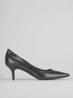 Décolleté e slingback tacco 7cm pelle nero