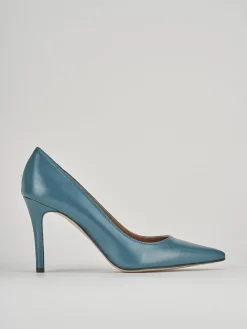 Décolleté e slingback tacco 10cm pelle verde