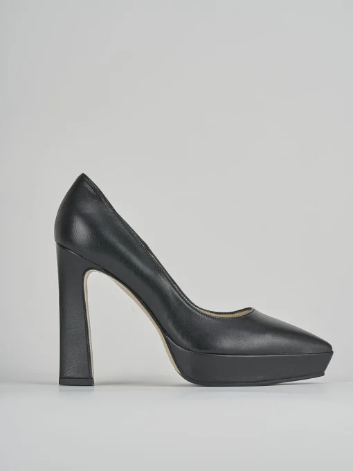 Décolleté e slingback tacco 11cm pelle nero