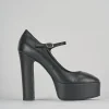 Décolleté e slingback tacco 13cm pelle nero