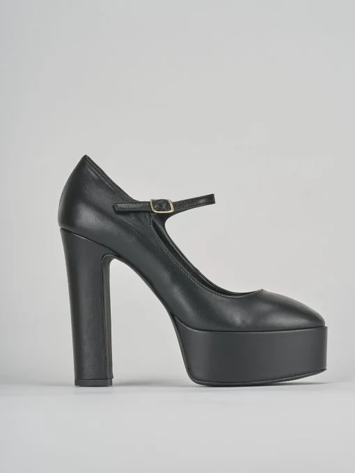 Décolleté e slingback tacco 13cm pelle nero