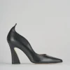 Décolleté e slingback tacco 9cm pelle nero