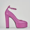 Décolleté e slingback tacco 13cm pelle viola