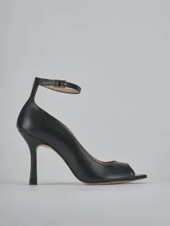 Décolleté e slingback tacco 9cm pelle nero