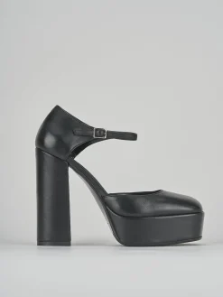 Décolleté e slingback tacco 13cm pelle nero