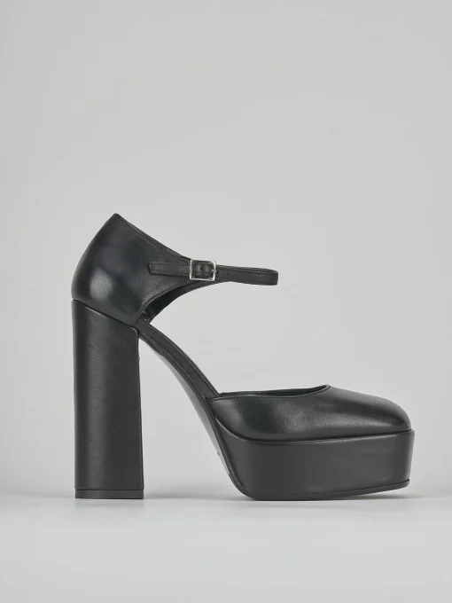 Décolleté e slingback tacco 13cm pelle nero