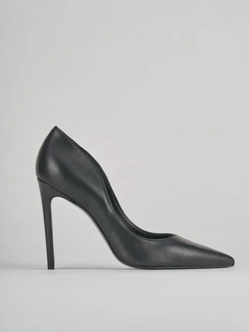 Décolleté e slingback tacco 10cm pelle nero