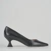 Décolleté e slingback tacco 5cm pelle nero