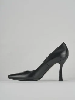 Décolleté e slingback tacco 10cm pelle nero