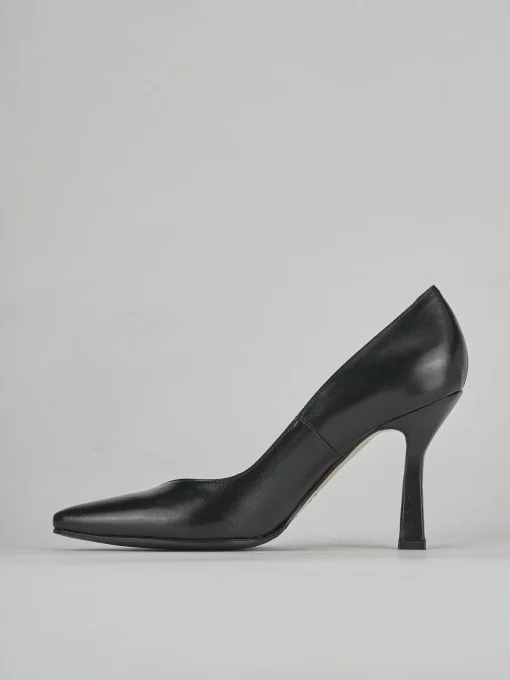 Décolleté e slingback tacco 10cm pelle nero