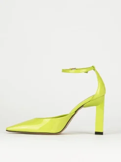 Décolleté e slingback tacco 9cm vernice verde