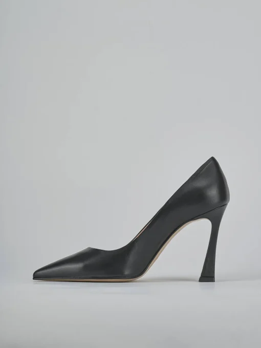 Décolleté e slingback tacco 9cm pelle nero