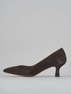 Décolleté e slingback tacco 5cm camoscio testa