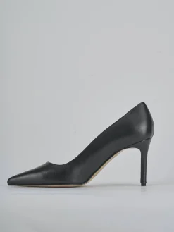 Décolleté e slingback tacco 7cm pelle nero
