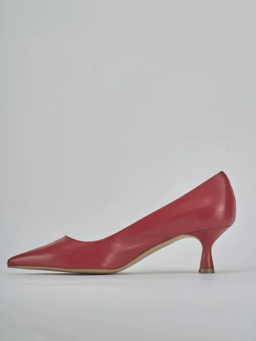 Décolleté e slingback tacco 5cm pelle rosso
