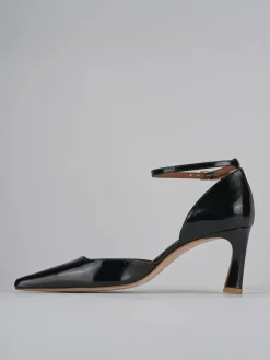 Décolleté e slingback tacco 6cm pelle nero