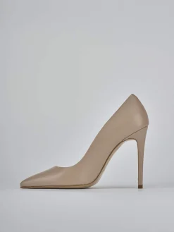 Décolleté e slingback tacco 10cm pelle rosa