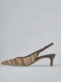 Décolleté e slingback tacco 5cm pelle testa