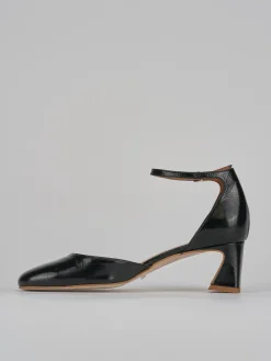 Décolleté e slingback tacco 5cm pelle nero