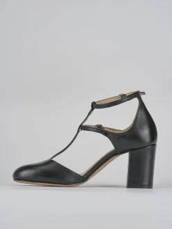 Décolleté e slingback tacco 8cm pelle nero