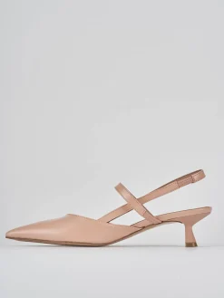 Décolleté e slingback tacco 5cm pelle rosa