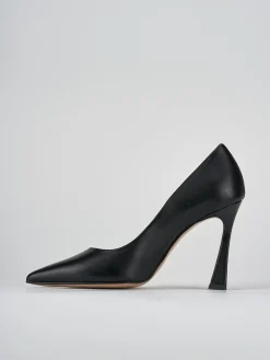 Décolleté e slingback tacco 9cm pelle nero