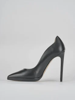 Décolleté e slingback tacco 11cm pelle nero