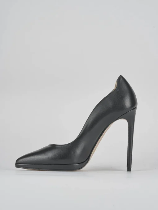 Décolleté e slingback tacco 11cm pelle nero