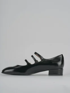 Décolleté e slingback tacco 3cm vernice nero
